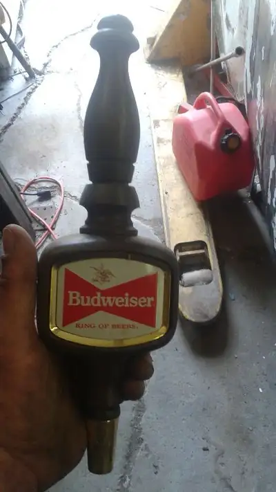 large vintage budweiser beer tap handle, View more