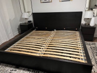 Ikea malm King bed frame with 4 underneath drawers 