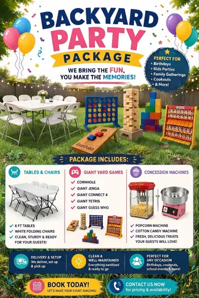 Indoor/Outoor Party Package, View more