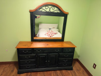 Solid wood Dresser with mirror