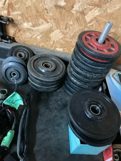 Various wheels, most have new bearing. 4.25” 6.38"