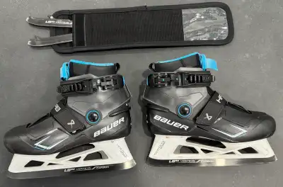 Bauer Konekt HF3 Goalie Skates size 3-3.5 with extra blades, View more