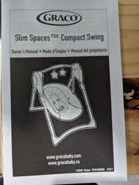 Selling Graco Slim Spaces Compact Swing