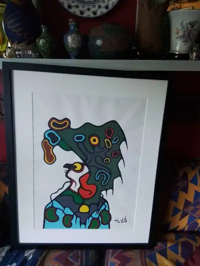 Original Samuel (Sam) Ash Acrylic Painting – Framed 25" x 31" This original acrylic painting by arti...