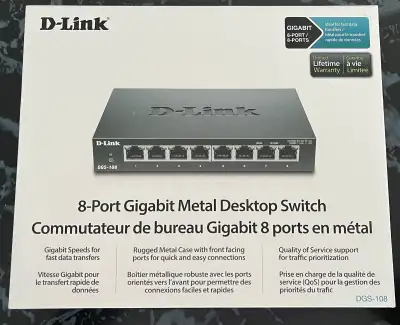 8 Port Gigabit Unmanaged Metal Desktop Switch, View more