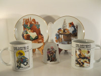 Norman Rockwell Plates, Mugs and Bell