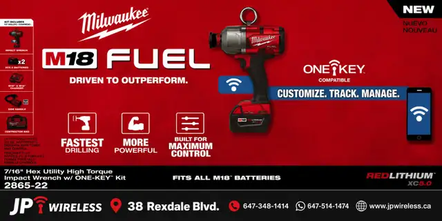 Milwaukee M18 FUEL 7/16-inch Hex Utility Impact Wrench Kit in Power Tools in Mississauga / Peel Region - Image 2