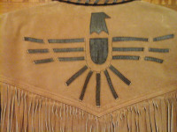 New suede and leather fringe western coat