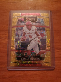 Lamar Jackson Gold laser Prizm 