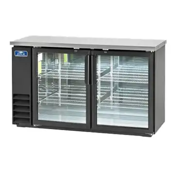 You are viewing a brand new Open Box 2 Door Glass Back Bar Refrigerator Cooler. This pricing is base...