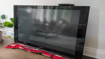 Panasonic Viera 50" plasma HDTV, includes wall mount & remote, View more