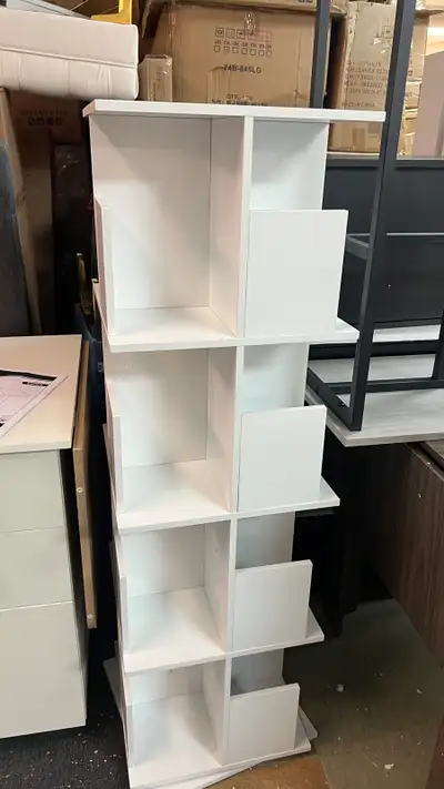 4-tier 360° Rotating Bookcase, Bookshelf with 16 Cubbies , View more