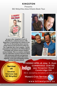 MuchMusic Icon, Bill Welychka April 16 6-8 Cambridge Indigo