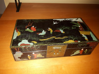 Hand Painted Vintage Chinese Jewelry Box