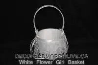 FLOWER GIRL BASKETS - White OR Ivory **BRAND NEW**