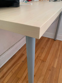 Ikea desk with removable and height adjustable legs.