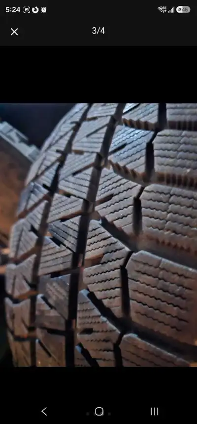 Selling two winter tires Bridgestone Blizzak 225-60-17 almost new, lots of tread about 70-80%. Match...