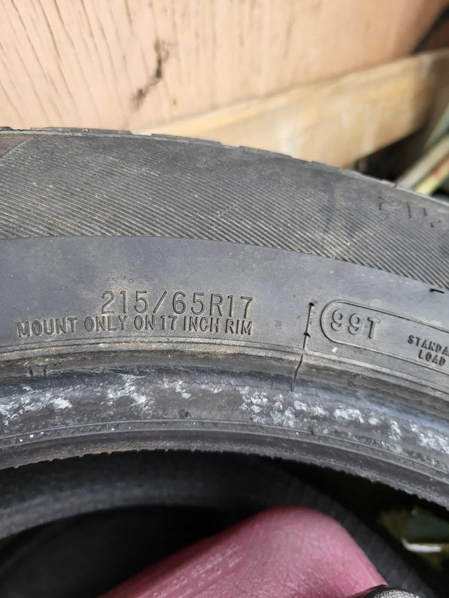 Studded winter tires set of 4 x 215/65 R17 in Tires & Rims in Sudbury