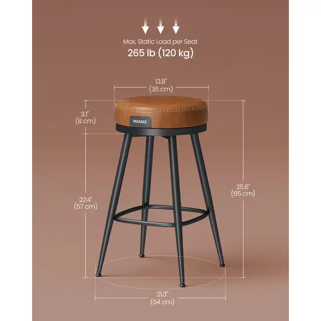 Counter Height Swivel Bar Stools, Synthetic Leather in Chairs & Recliners in Markham / York Region - Image 9