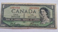 Canada 1954 Devil's Face One Dollar Bill