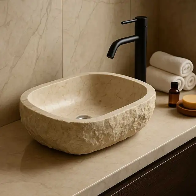 Natural Stone Vessel Sinks ✨️ in Plumbing, Sinks, Toilets & Showers in Edmonton - Image 11