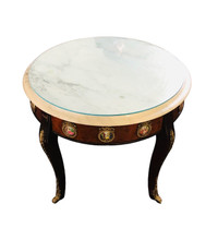 Antique French Louis style round coffee table