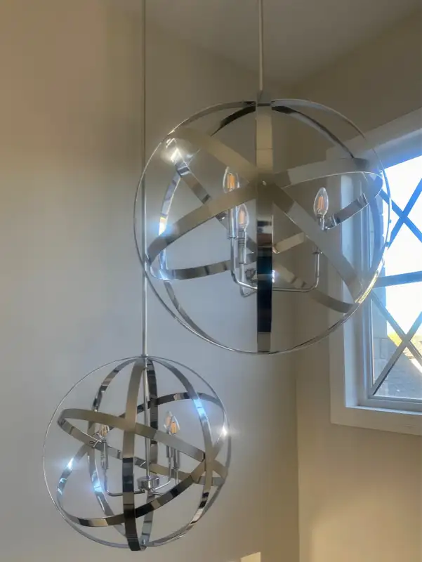 Chandelier Light Fixtures Chrome Modern 2 available in Indoor Lighting & Fans in London - Image 3