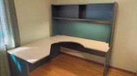 Office desk with shelves - 3 part