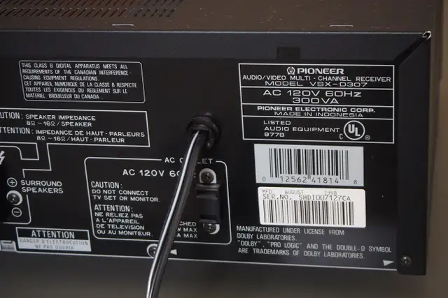 Pioneer receiver in Stereo Systems & Home Theatre in Calgary - Image 6