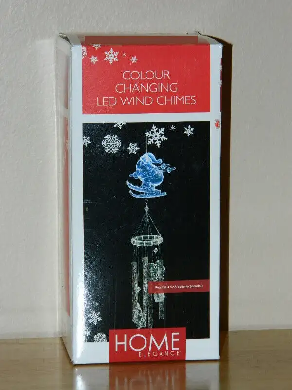 Christmas Decorations Hip Swinging Santa &  LED  Wind Chimes in Other in Oshawa / Durham Region - Image 2