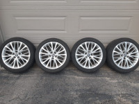 4 Aluminum Rims with Bridgestone Turanza 235/45R18 Tires (M+W)