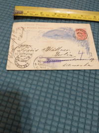 1894 Brazil to Germany mailed postal card