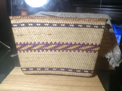 Antique First Nations Native Salish Thompson River Basket, View more