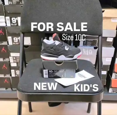 Air Jordan 4 Bred size 10C Brand new in the box with receipt $160 Not interested in trades Take a lo...