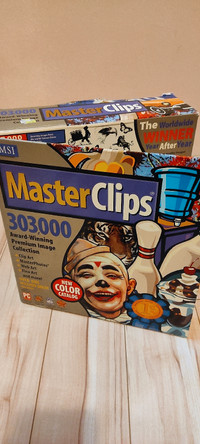 Collectible Vintage MasterClips 300,000 clipart & graphics CD.