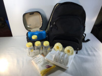 New MEDELA In Style Backpack Bag and Double Breast Pump Kit  #12