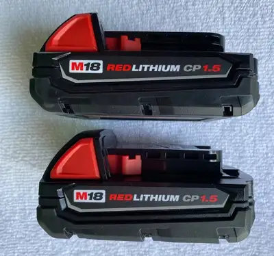 2 Genuine New Milwaukee 18V M18 Li-Ion 1.5Ah Battery 48-11-1815, View more