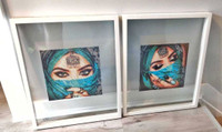 Diamond Paintings in New Floating Frames $60ea or Without Frames