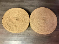 Two rolls natural jute webbing