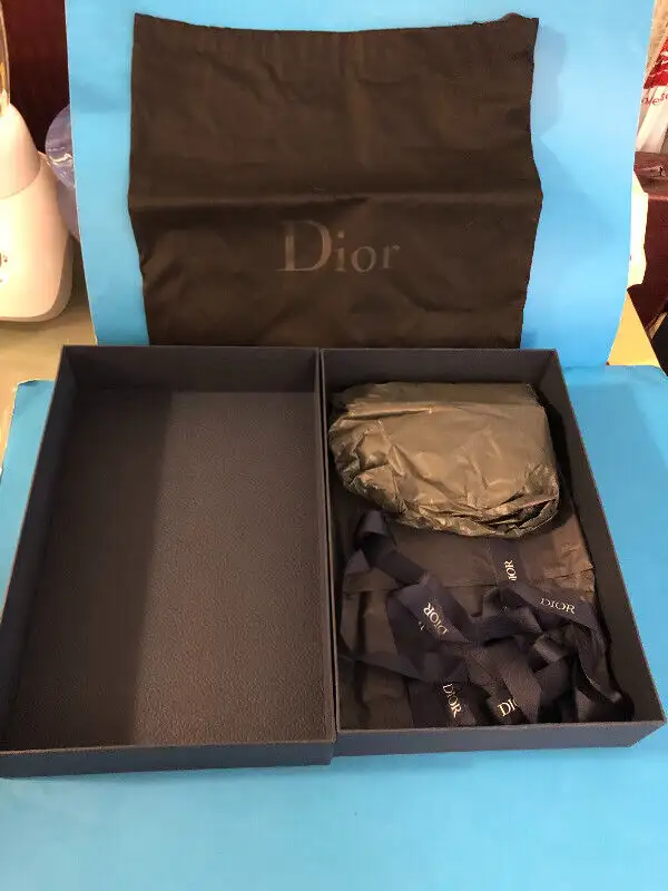 Authentic Dior Homme Navy   empty Box Gift Set + Extras ,$12863793711965955121