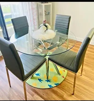 Ensemble Salle à Manger Verre Rond – Haut de Gamme, View more