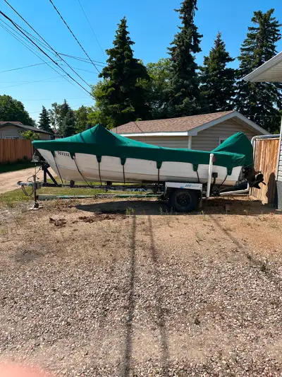 16.5’ 1976 Aluminum Goods V-hull boat 2013 70hp 4 stroke Suzuki motor 1977 Easyloader trailer This b...