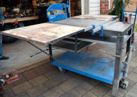 Work bench very solid on wheels 24" x 48" x 30"