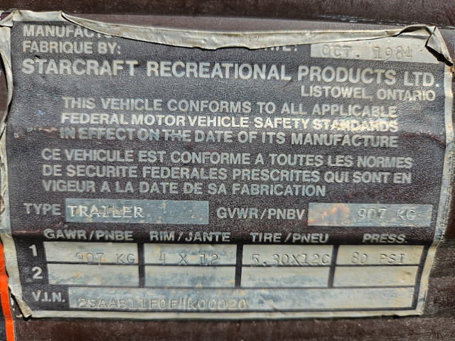 1984 Starcraft RV