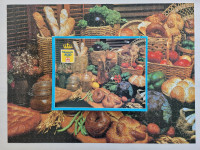 Casse-tête vintage 800 mcx. - Table de pains, fruits et légumes