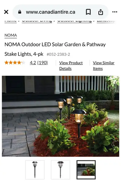NOMA Outdoor LED Stake Lights, 4-pk, View more