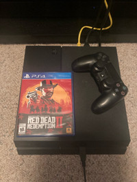 Sony PlayStation 4 in mint condition with Red Dead 2 & contoller