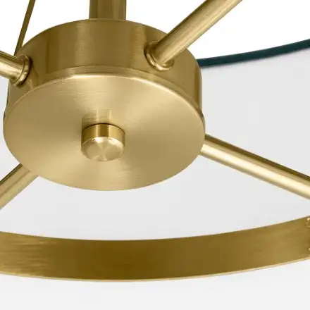 Acento Coyoacan 4 Light Chandelier Brushed Gold Green in Indoor Lighting & Fans in Ottawa - Image 4