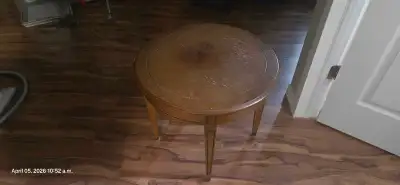 24" diameter maple end table for sale. The Canadian made maple end table is over 60 years old and as...