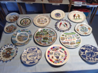 15 vintage USA souvenir plates